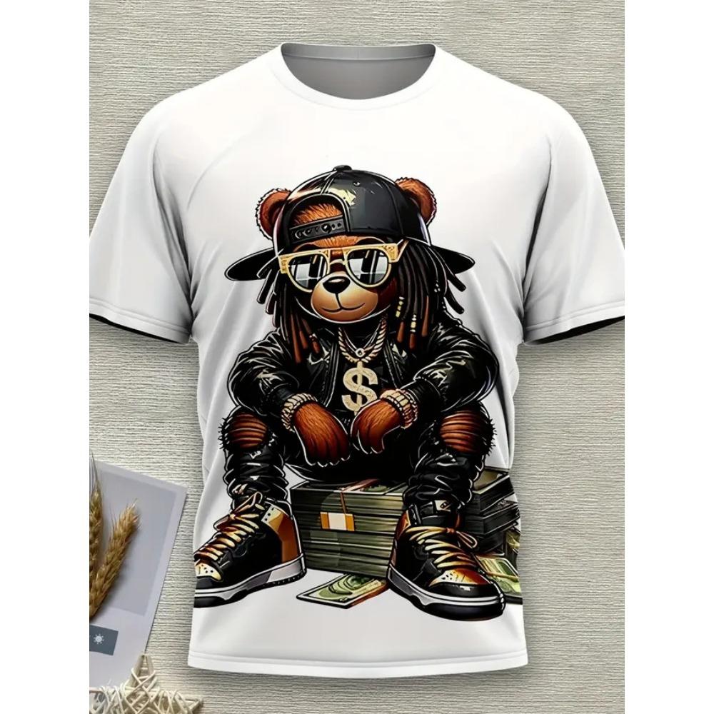 Men T-Shirt New Funny Painting 3D Printing Short Sleeve Summer Outdoor Fashion Wear Tops Large Size Loose Men's T-Shirt