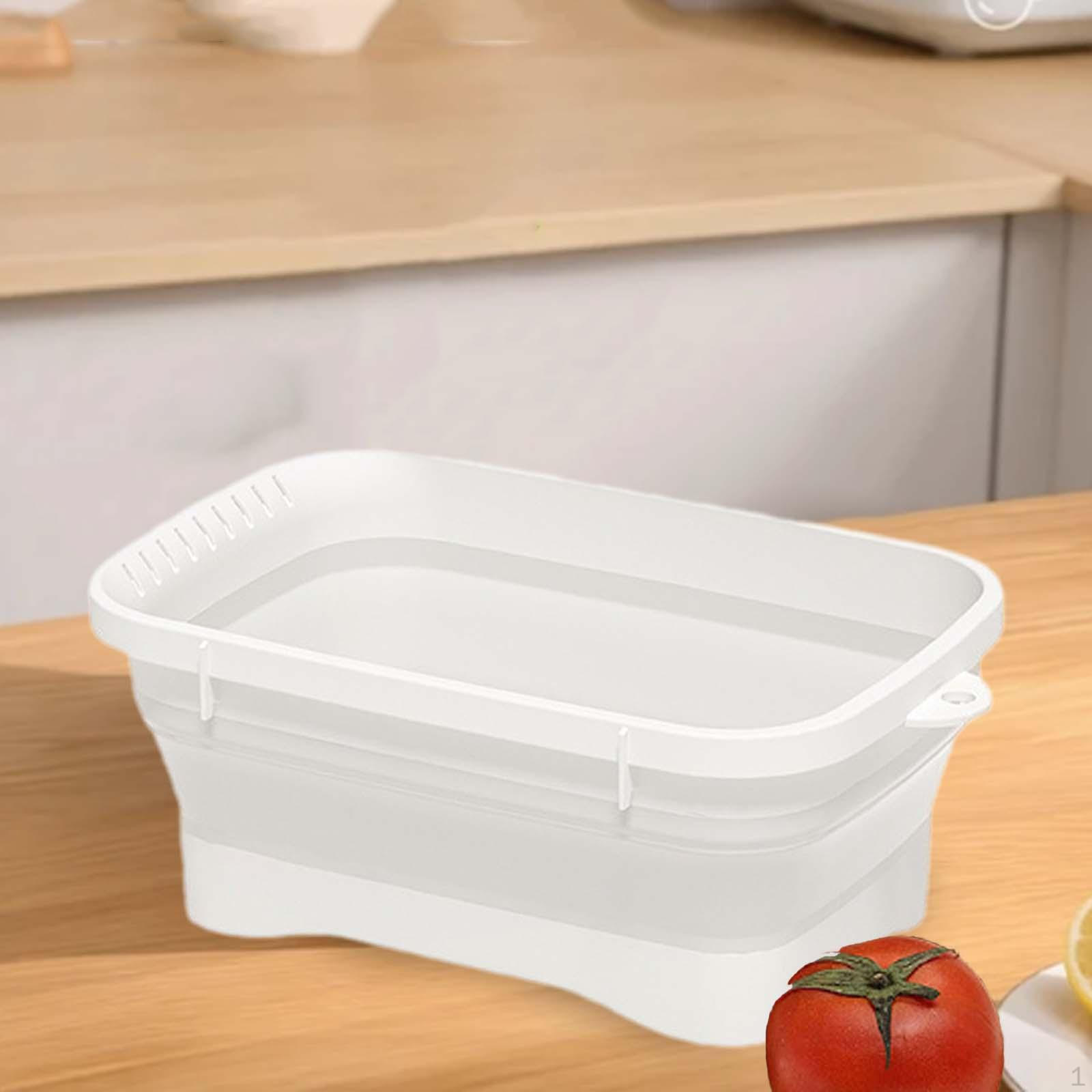 

Складная кухонная корзина для мытья овощей и фруктов White grey