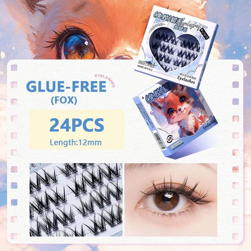 

Press on Glue-free False Eyelashes 6 Kinds of Animal Series Individual Eyelash Women s Beauty Style 6
