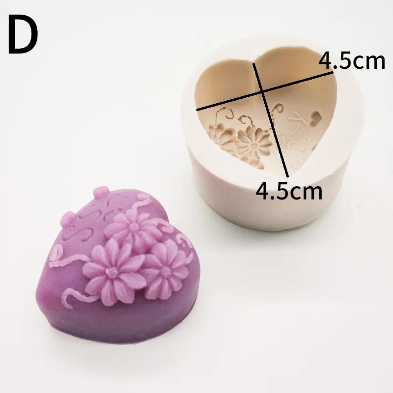 3D Love Rose Silicone Candle Mold Handmade Flower Crafts Resin Plaster Soap Molds for Valentine's Day Decoration Gift