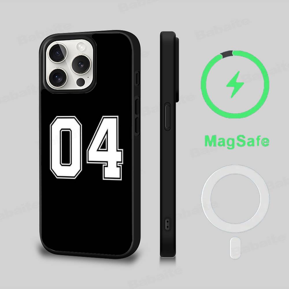 Number Football Phone Case Magnetic Case For iPhone 17 16 15 14 13 12 11 For Magsafe Wireless Charge Cover