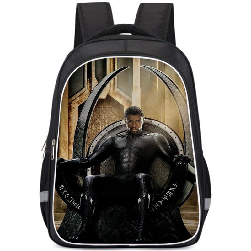 Large Capacity Lightweight Black Panther Kids Backpack For Boys And Girls School Use