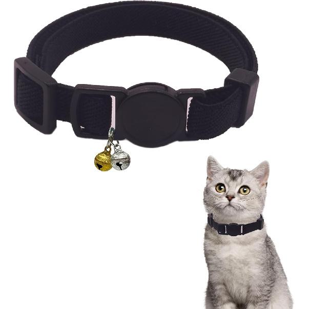 Breakaway Cat Collar with Bell, Safety Buckle Kitten Collar, Elastic Strech Quick Release, Adjustable Lightweight Collars for Girl Boy Cats, Pet