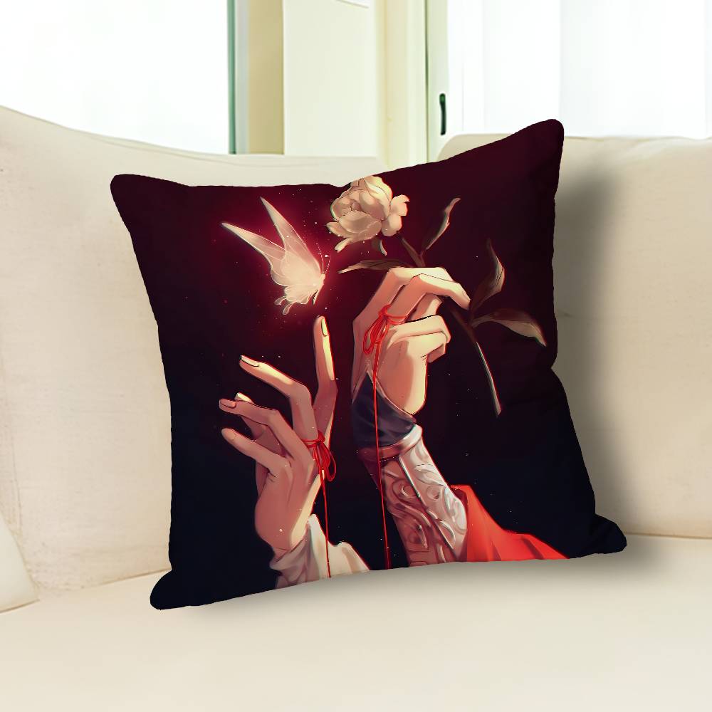 H-Heaven Officials Blessings Anime Celebrity Merchandise All-Match Printed Pillow Case Sofa Car Office Room Decoration Protector