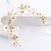 Gold Leaf Pearl Daisy Flower Garlands Hairband Tiaras Headband
