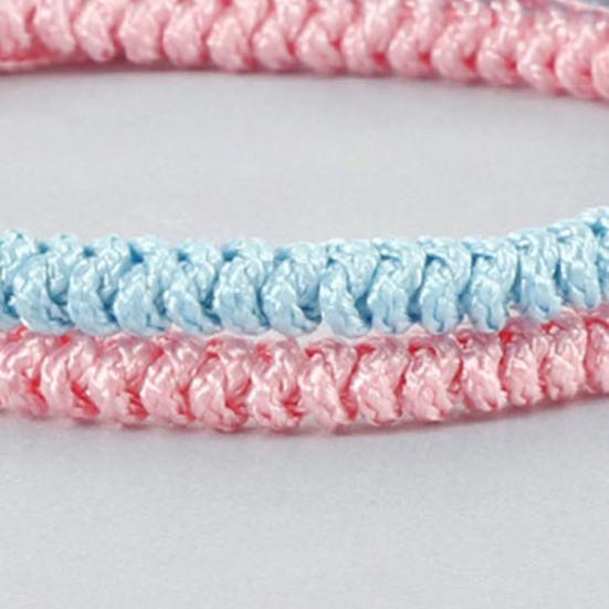 2 Pcs Friendship Bracelets Hand-woven Braided Rope Adjustable Woven Bracelet Symbolic Colors for Meaningful Unity Symbol