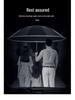 Baodini Windproof Extra Large Reverse Umbrella with Reflective Trim for Three People