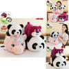 Creative Reversible Panda Plush Toy Soft Adorable Unicorn Pillow For Girls Birthday Gift