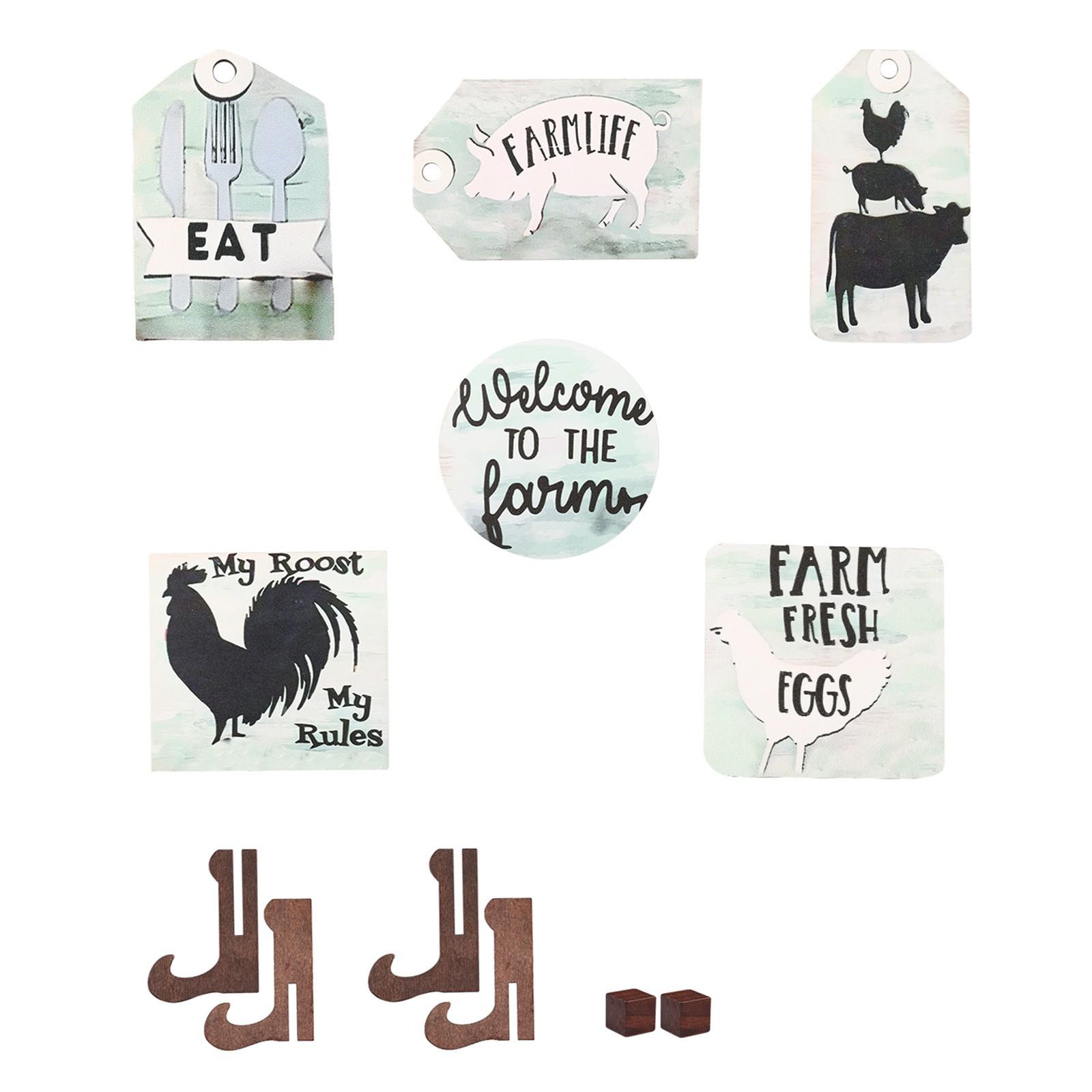 

Ферма Свинья Корова Овца Элементы Многоуровневый Поднос Украшения Креативный Настольный Декор Орнамент Домашний Декор Ремесло One Size