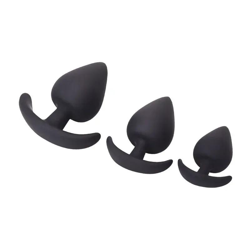 Unisex Silicone Anal Plug 5 Sizes round Butt Plug Wearable Stopper Adult Sex Toy for Men/Women Trainer