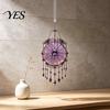 Retro Home Ornaments Halloween Crystal Window Suncatcher, Acrylic Witch Hanging Wind Chime, Decorative Seasonal Holiday Decor Ornament for Indoor