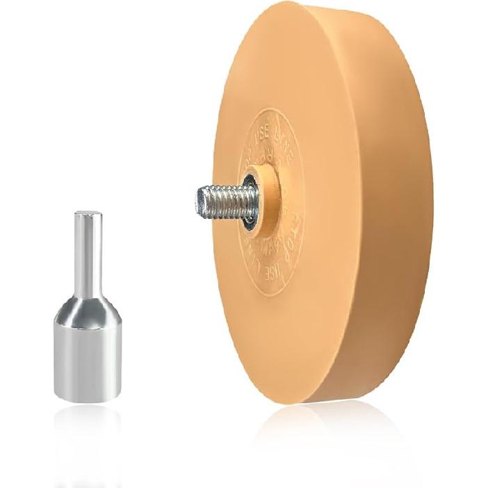 Decal Remover Eraser, Rubber Wheel Adhesive Eraser for Drill Remover, Universal Ptripe Sticker Removal Tool Kit for Cars RV Motorcycles, Car Flat Wheel