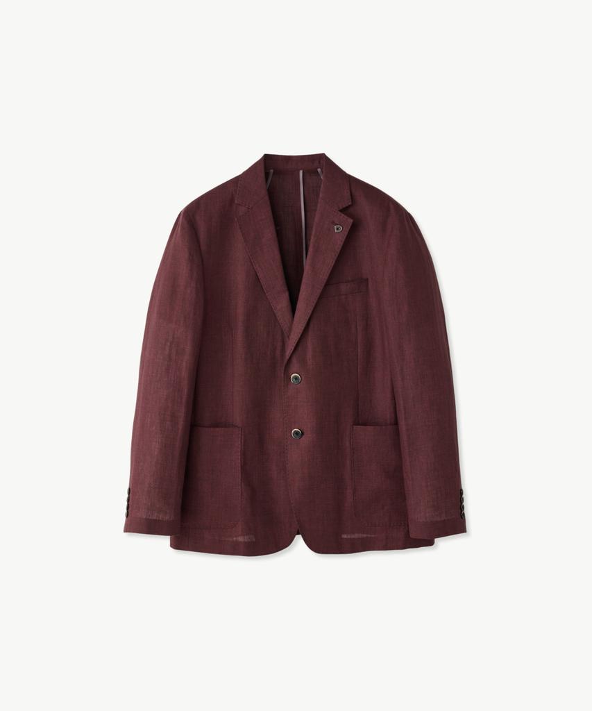 Stco [Summer] Diems 100% Linen Premium Jacket_Wine (Classic Fit)_Djaxb11Csa