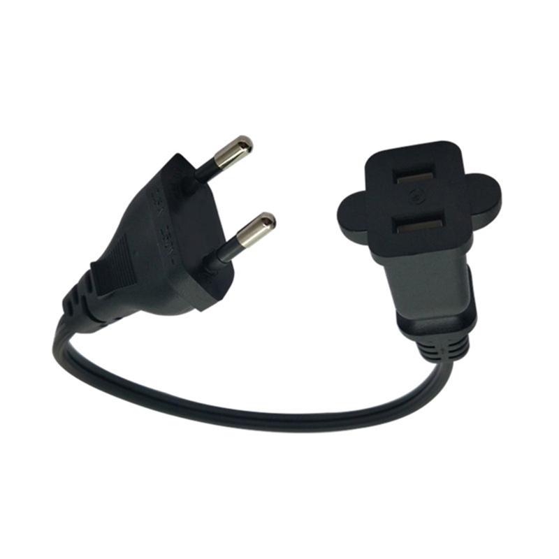 EU4.0mm To Nema 1-15R Conversion Cord, European Standard Male Plug To Female US Socket Connectors Power Extension Cable