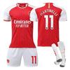 Stylish And Comfortable 2023-24 Arsenal Home 7 Saka 8 Elneny 9 Jesus 11 Martinelli Football Jersey For Children