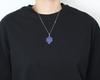 [World Accessories Carmelo] Tibetan Endless Knot Perbeu Pendant Top, Silver (Lapis Lazuli)
