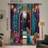 2Pcs Arabian Moroccan Nights Curtain Indian Luxurious Birthday Party Suitable For Living Room Bedroom And Many Other Occasions A