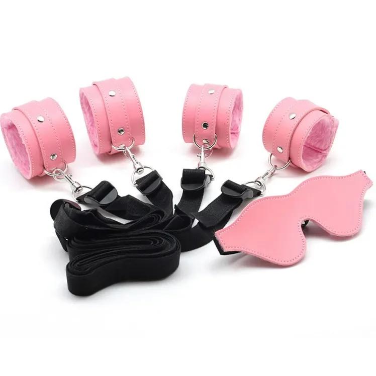 Sex Toy Under Bed Bondage Gear Restraint Set Handcuffs Ankle Cuffs Straps Adult Games Sex Products Erotic Toys For Couples