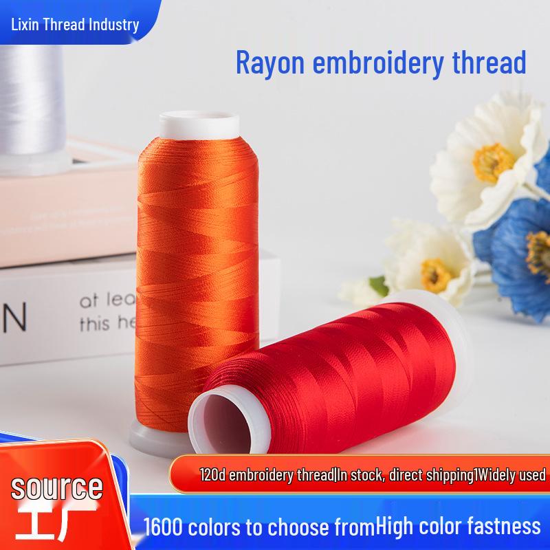 120D Rayon Velvet Flower Embroidery Thread 2400m, New Multi-Specification Styles