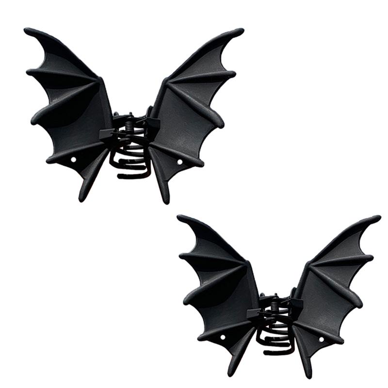 2/1PCS Metal Bat Hair Clips Cute Fashion Shark Clip For Women Girl Headwear Halloween Hair Accessories