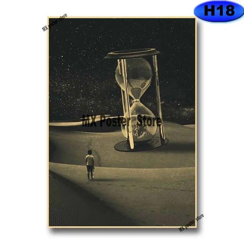 Ρετρό Πόστερ Διαστηρικού Ονείρου Νυχτερινός Ουρανός Σύμπαν Γη Γαλαξίας Επιτοίχια Τέχνη Ζωγραφική Εικόνες Επιστημονικής Φαντασίας για Διακόσμηση Σπιτιού Δωματίου Μπαρ