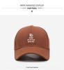 Korean Style Letter Embroidery Baseball Cap - Autumn/Winter Versatile Large Head Fit