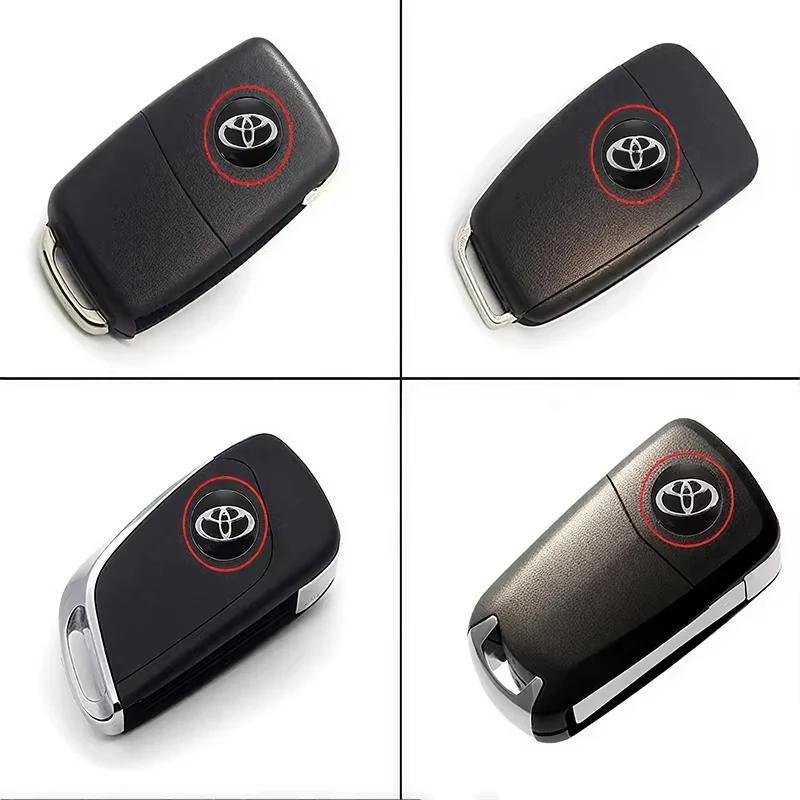 Toyota 2026 Nowe Kołpaki 5/10 Sztuk Naklejki na Kluczyk Samochodowy Zdalny Dekoracyjne Naklejki z Emblematem Samochodowym Toyota Corolla Yaris Naklejka Samochodowa