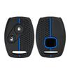 2 Buttons Silicone Car Remote Key Fob Case For Honda Civic 4D Jazz Gr8 Cr-V Srv Frv Fit Csx Chord 7 Accord Emblem Extra Screw