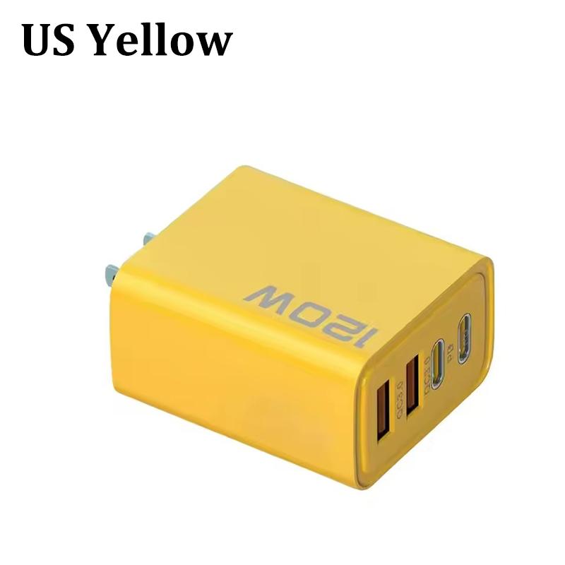 120W C PD Quick Charge 4 Ports Charger 3.0 Type C USB Phone Chargers Fast Charging Adapter For iPhone Samsung Xiaomi Huawei
