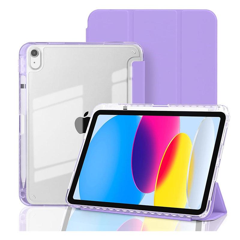 Funda Protectora de Acrílico para iPad con Alta Transparencia y Ranura para Lápiz para 10.9/11 pulgadas Pro 2024 y Air 4/5/6
