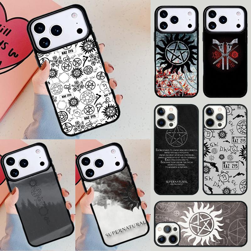 Supernatural Symbol Phone Case For Apple iPhone 17 Air 16E 15 14 Plus 13 12 11 Pro Max Mini Funda Cover