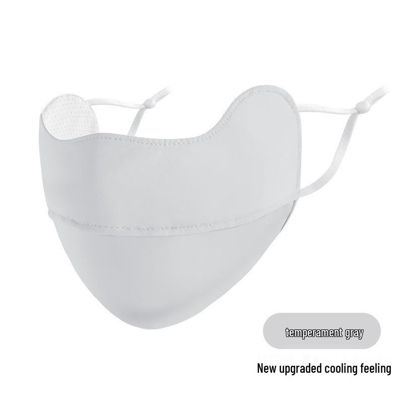 Ono Blush High-End Facekini: Ice Silk UV Protection, Breathable Sunscreen Mask with Eye Corner Shield for Women