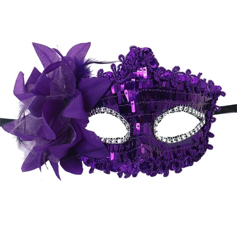 Maska Halloweenowa, Maska Wenecjańska Maskaradowa Kwiatowe Płatki Śniegu Maska na Oczy, Półtwarzowa Maska Maskaradowa na Bale Karnawałowe Imprezę Kostiumową