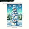 Frohe Weihnachten, Feiertags- doppelseitige Schneemann-Flagge, 12x18 Zoll ohne Stange, Polyestermaterial, geeignet für Garten, Rasen, Terrasse, Bauernhaus, Innenbereich