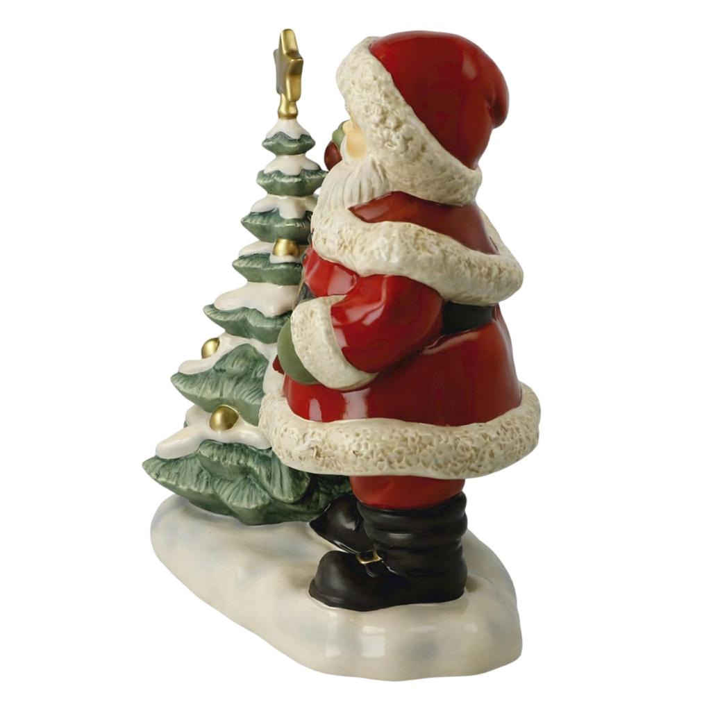 Classic Resin Santa Claus Miniture Statue Desktop Cabinet Ornament Crafts Christmas Atmosphere Gift Party Present