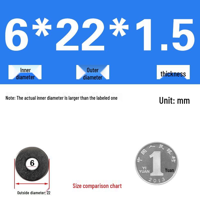 Galvanized Metal Flat Washer - Thin, Thickened, Enlarged Edge, Round, Sizes M3 to M10