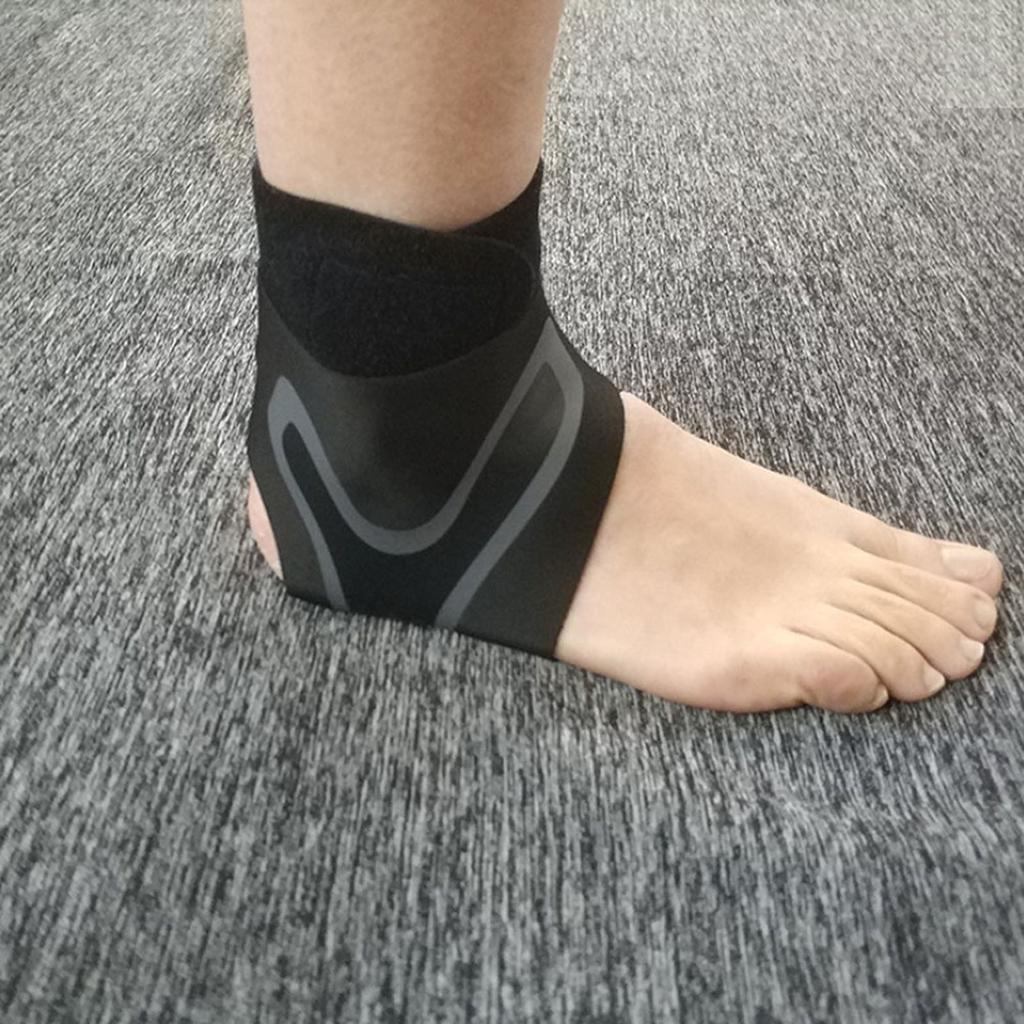 Sport Breathable Ankle Brace Protector Adjustable Ankle Support Elastic Protection Pad (Right Foot)