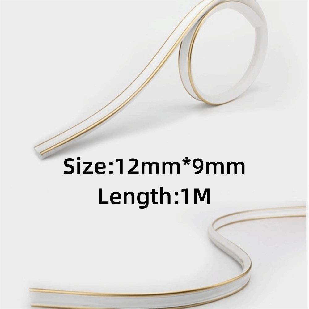 12mm*9mm Self Adhesive Corner Line 1M Length PVC Material PVC Corner Line 3D Foam Self-adhesive Triangular Edge Strip Wall