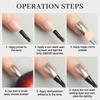 10 Stück Nagelpulver Pinsel Schwamm Einweg Doppelseitig Lidschatten Applikator Spiegel Chrom Pigment Schwamm Stift