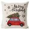 Pillow Cushion Cover Linen Santa Claus Pillow Cover Linen Material