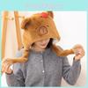 Hat Plush Capybara Movable Ears Winter Warm Cartoon Animal Decorations Hats