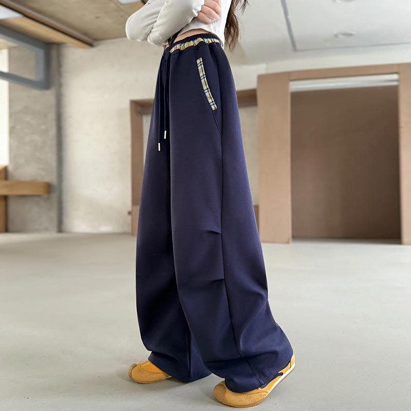 2025 Girls' Spring/Autumn Middle School Straight-Leg Cargo Sweatpants