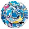 51pcs Whale Creative Waterproof Stickers for Suitcase, Scooter, Computer, Tablet - Cartoon Decorative Set
