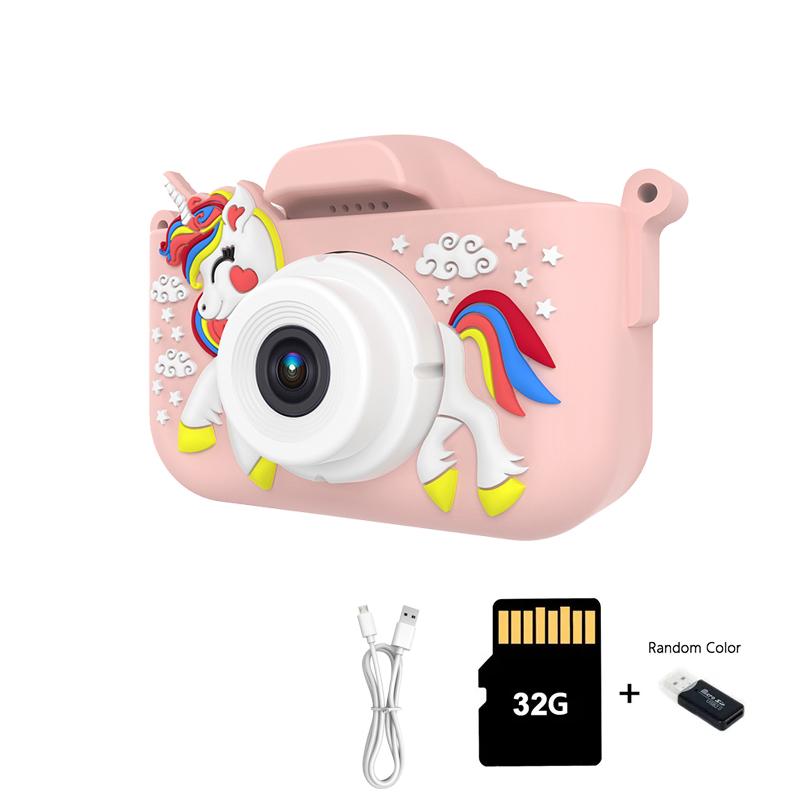 Children Camera 1080P HD 20-inch Digital Camera Mini Charming Toys Camera with Silicone Cases Toys Life Camera Kids Birthday Gift