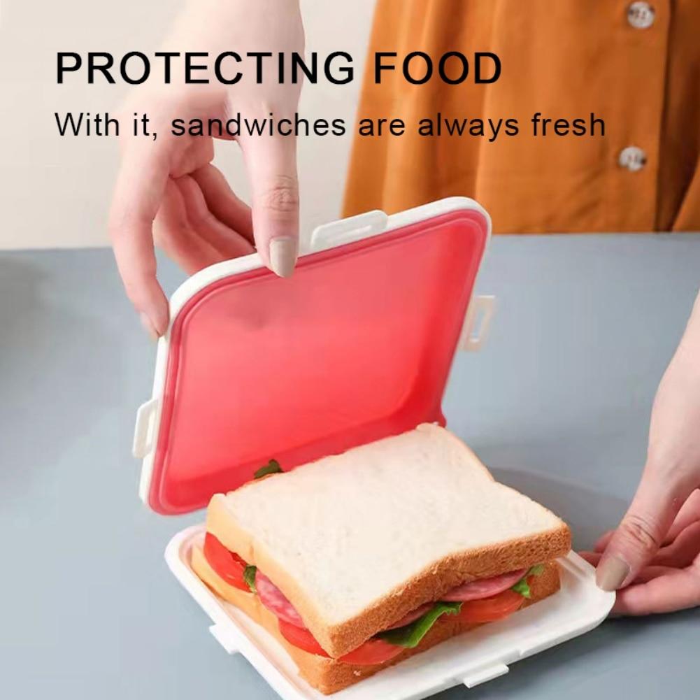 Storage Box Sandwich Toast Fresh-keeping Box Lid with Easy-locking Clips