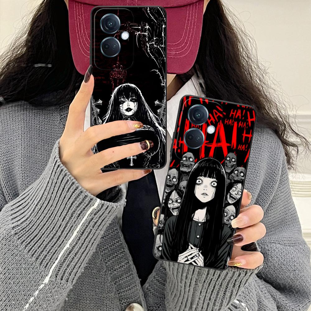 Terror Gothic Art Mobile Phone Case for OPPO Reno 14 13 12 11 10 9 8 7 6 5 F T Pro 5G Colorful Printing Cover Luxury Pretty