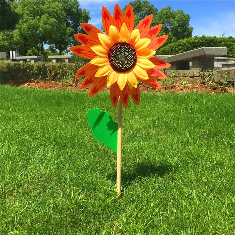 Bunte Sonnenblume Windmühle Windturbine Garten Hof Dekor Für Rasen Gartenparty Dekoration Outdoor Camping Picknick