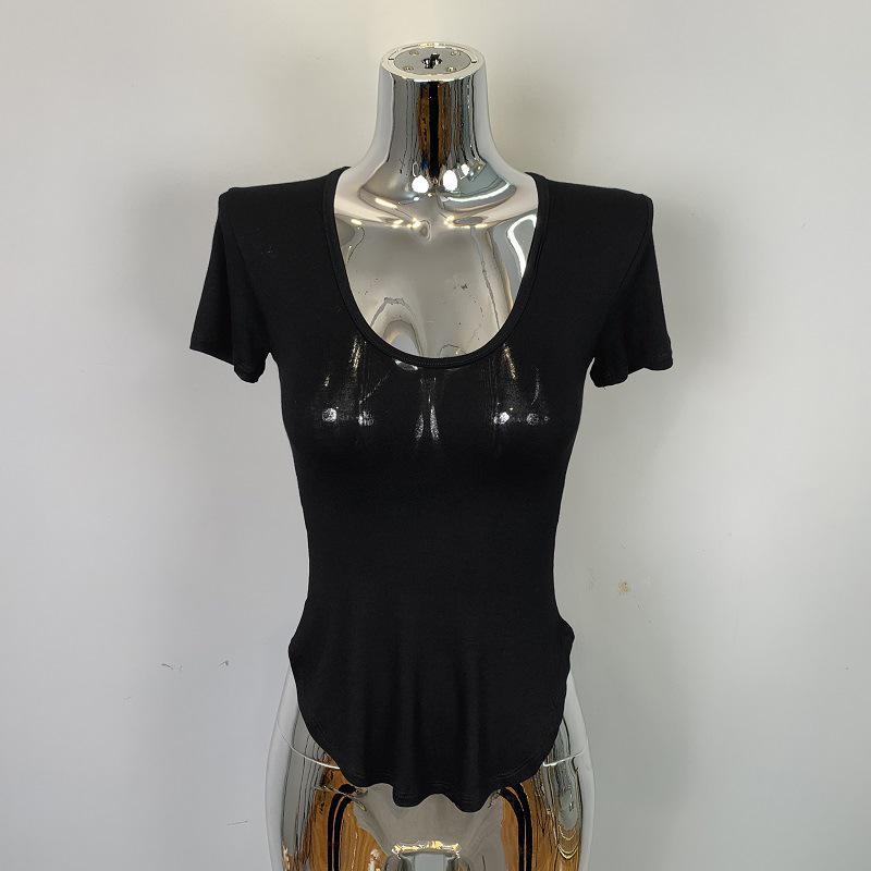 Korean Dongdaemun Sexy Low-Cut Bust-Enhancing Long-Sleeve Top