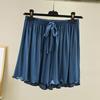 Pantaloncini larghi da casa Pantaloni tinta unita da donna di grandi dimensioni Pantaloni da esterno Pantaloni casual Pantaloni estivi a cinque punte in seta di ghiaccio