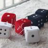 Car Fuzzy Plush Dice with Dots Retro Square Plush Hanging Mirror Fuzzy Dices for Pink Car Interior Ornament Decoration Amagi